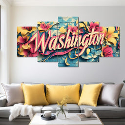 Floral Washington - NicheCanvas