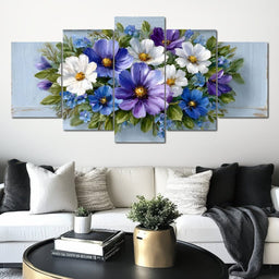 Lavender Meadow Flower Cascade - NicheCanvas
