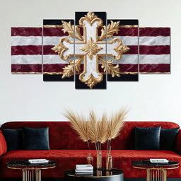 Baroque Gold Cross Majesty - NicheCanvas