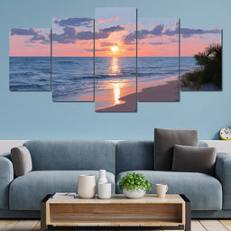 Ocean Dawn Romantic Skies - NicheCanvas