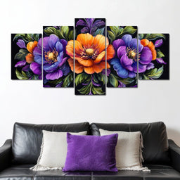 Floral Symphony Dreamscape - NicheCanvas