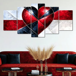 Fractured Pulse of Passion - NicheCanvas