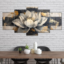 Harmony Golden Lotus - NicheCanvas