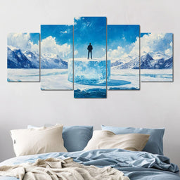 Solitude on Icy Summit - NicheCanvas