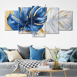 Blue Leaf Serenade Dreams - NicheCanvas