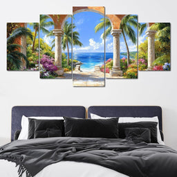 Mediterranean Paradise Vista - NicheCanvas
