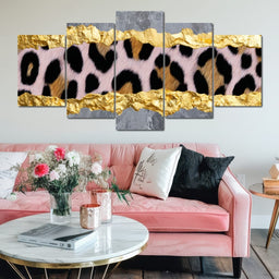Golden Leopard Marble Rift - NicheCanvas