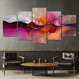 Fuchsia Fault Line - TooplesArt - NicheCanvas