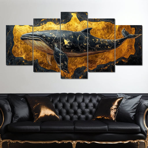 Majestic Ocean Gold Passage Canvas Print