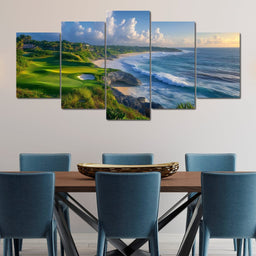 Coastal Green Landscape - NicheCanvas