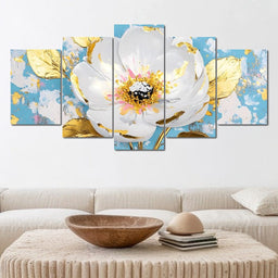 Golden Petal Elegance Blooms - NicheCanvas
