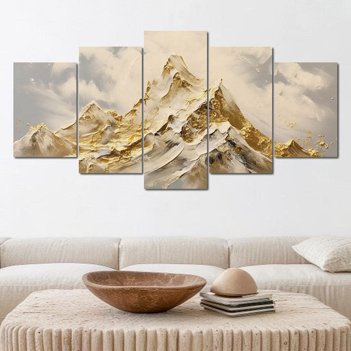 Golden Alpine Majesty Peaks Canvas Print