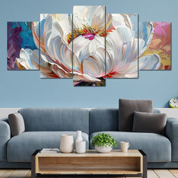 Alabaster Blossoming Petals - NicheCanvas