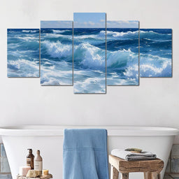 Cerulean Ocean Waves Seascape Dream - NicheCanvas