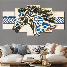 Galloping Essence of Blue - Alicia Smith - NicheCanvas