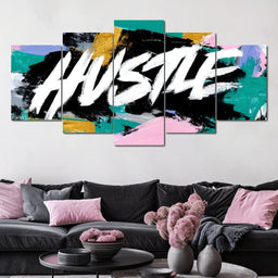 Hustle Bold Brush Energy Burst - NicheCanvas