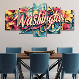 Floral Washington - NicheCanvas