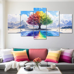 Rainbow Reflections Oasis - NicheCanvas