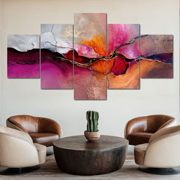 Fuchsia Fault Line - TooplesArt - NicheCanvas