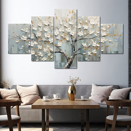 Petals of Alabaster Beauty - NicheCanvas