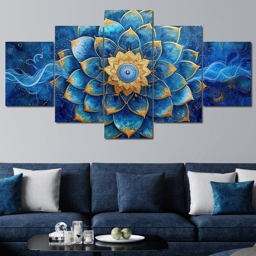 Radiant Lotus Dreamscape Maze Canvas Print