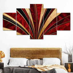 Crimson Deco Sunfan - TooplesArt - NicheCanvas