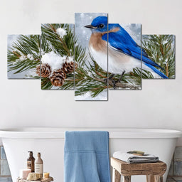 Snowy Bluebird Tranquility - NicheCanvas