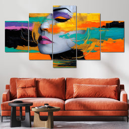 Chromatic Calm Portrait Drift - NicheCanvas