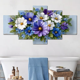 Lavender Meadow Flower Cascade - NicheCanvas