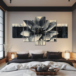 Nocturnal Blossom Drifts - NicheCanvas