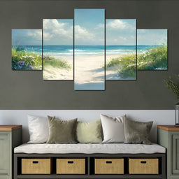 Seaside Tranquility Pathway - NicheCanvas