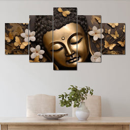 Glimmering Gold Buddha - NicheCanvas