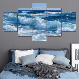 Cerulean Ocean Waves Seascape Dream - NicheCanvas