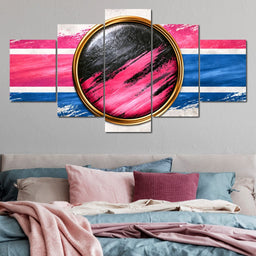 Collision of Modern Circles - NicheCanvas