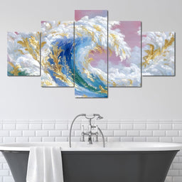 Golden Waves of Dreams - NicheCanvas