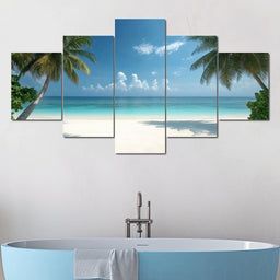 Tropical Tranquility Shoreline - NicheCanvas