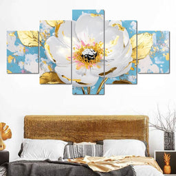 Golden Petal Elegance Blooms - NicheCanvas