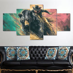 Wild Frontier Bearback Rider Fury - NicheCanvas