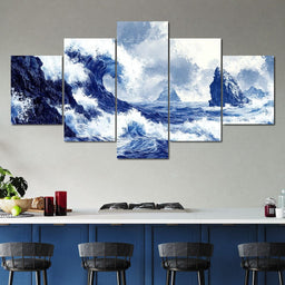 Ocean Symphony of Waves - NicheCanvas
