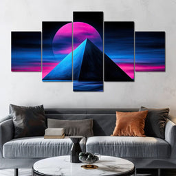 Pyramid of Neon Skies - TooplesArt - NicheCanvas