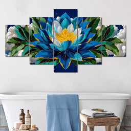 Starfield Lotus Radiance - NicheCanvas