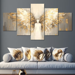 Heavenly Guardian Silhouette - NicheCanvas