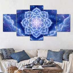 Celestial Lotus Nebula Dance - NicheCanvas
