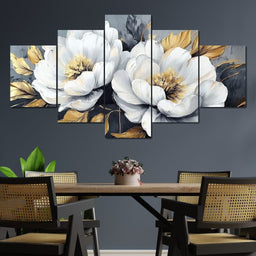Golden Petals Harmony - Wildrose Creations - NicheCanvas