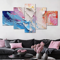 Radiant Impasto Color Surge - NicheCanvas