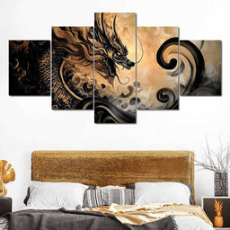 Dragon's Fiery Ascent - NicheCanvas