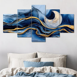Gold Seam Crescent Tide - TooplesArt - NicheCanvas