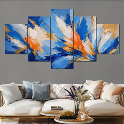 Cobalt Flowerstorm - TooplesArt - NicheCanvas