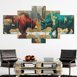 Wall Street Showdown - NicheCanvas