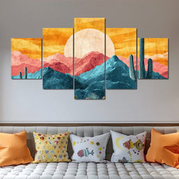 Desert Sunrise Majesty Landscape - NicheCanvas